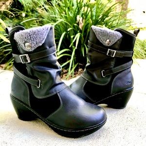 JBU by Jambu Black Wedge Ankle Boots